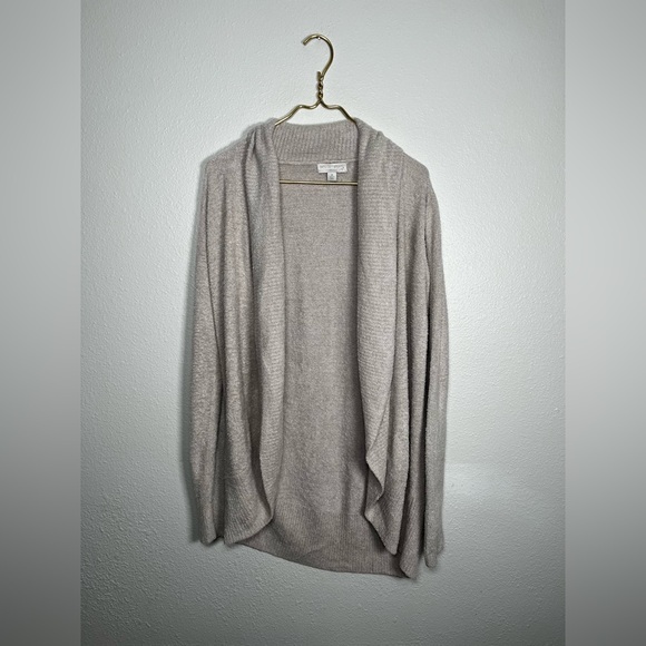 Barefoot Dreams light oatmeal color Open Front Cardigan with pockets size medium - Picture 1 of 7